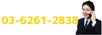 03-6261-2838 (平日9:00～20:00)